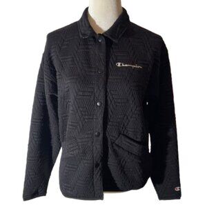 Champion Women's XS Quilted Lightweight Black Snap Jacket